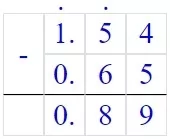 Решение №4815 1) Вычислите: (6/5-3/4)*2/3. 2) Вычислите: 1,54 + 0,5*(-1,3).