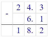 Решение №1487 Найдите значение выражения 4,5·5,4 – 6,1